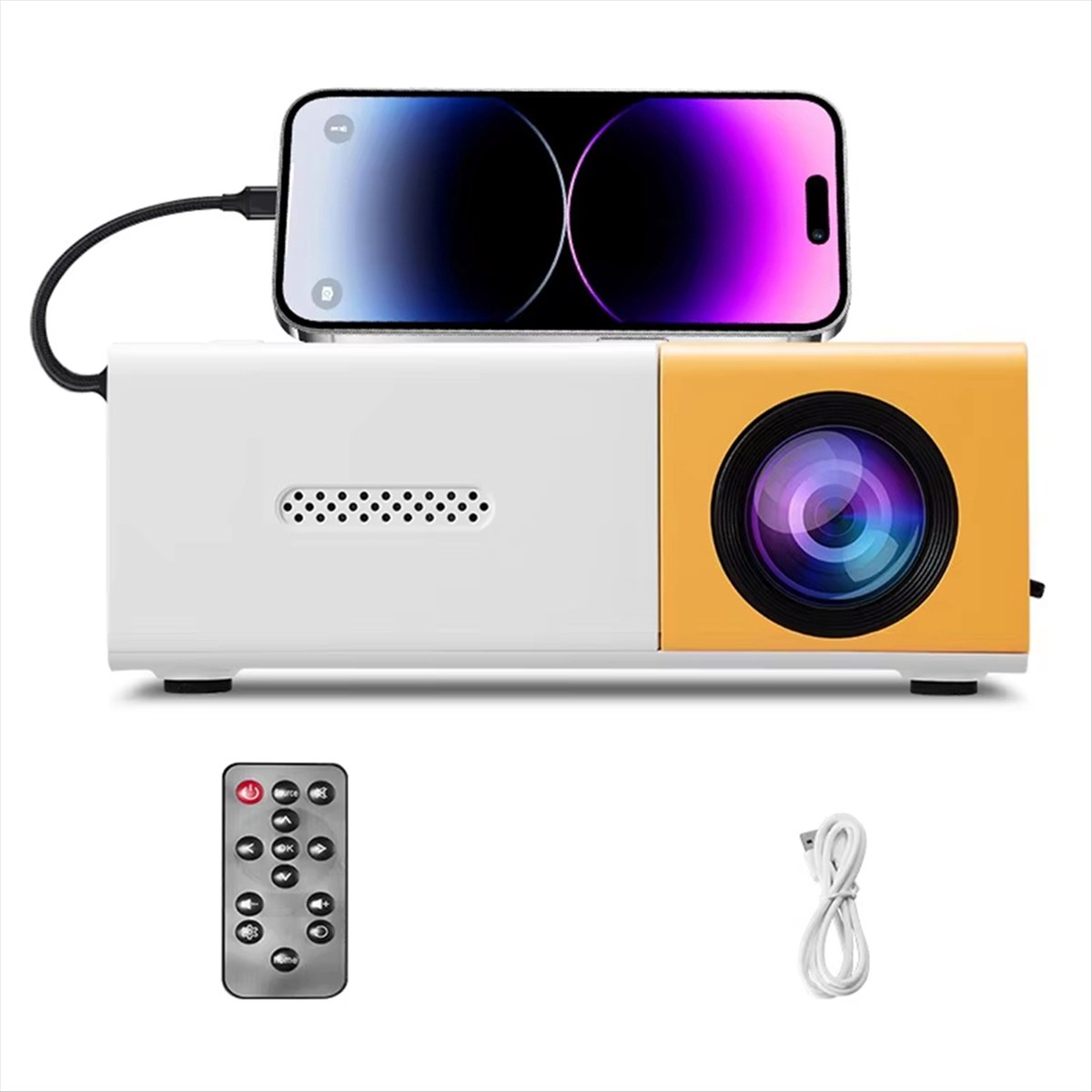 Mini Projector Portable - Delighted- Mini proyector portátil con soporte